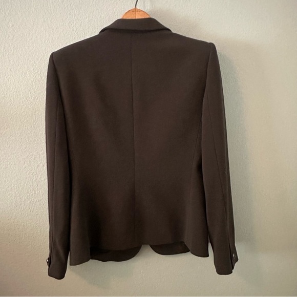 Giorgio Armani Black Label Womens 6 Blazer Brown Virgin Wool - Picture 3 of 13